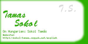 tamas sokol business card